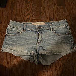 low rise jean shorts